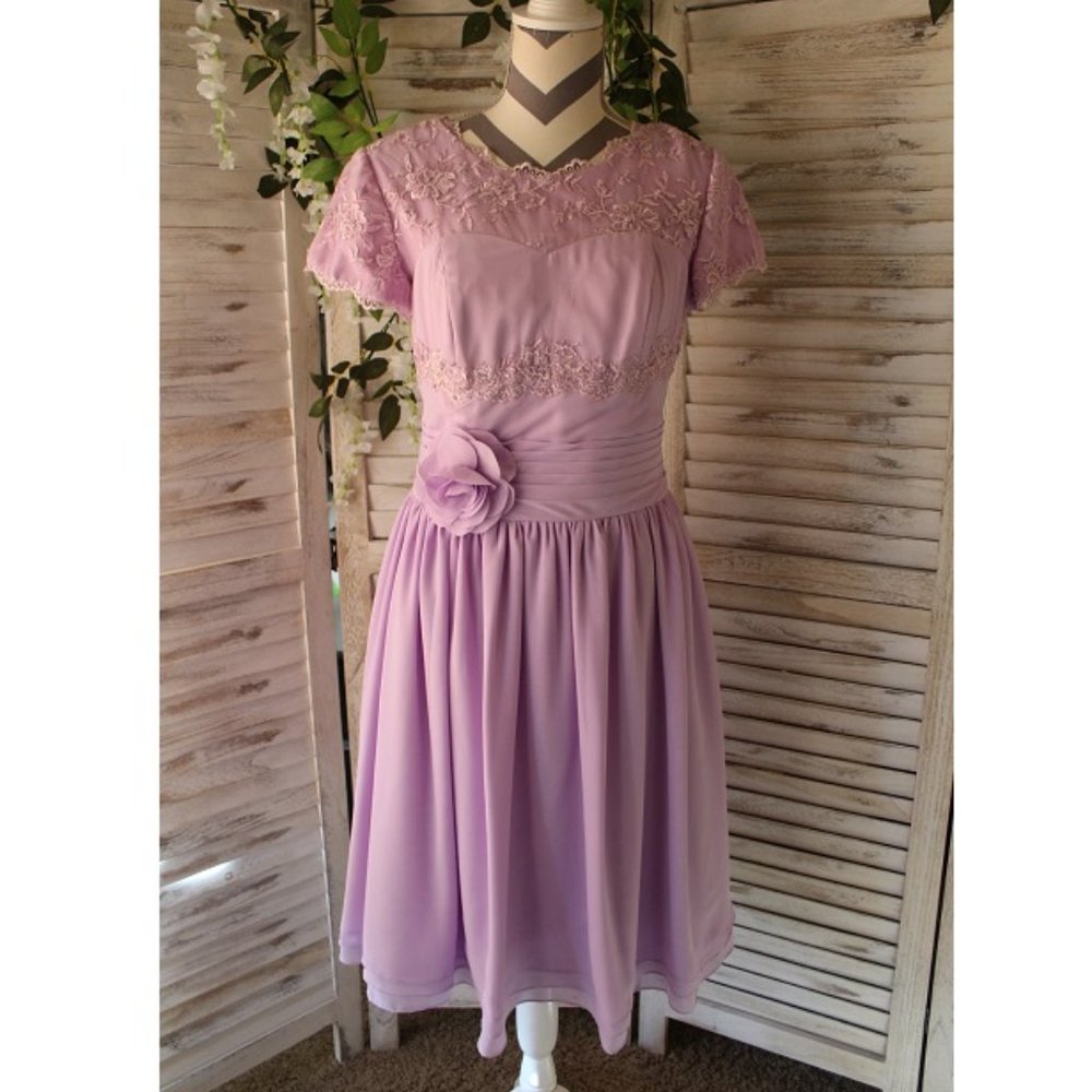 Handcrafted lavender dress (327)